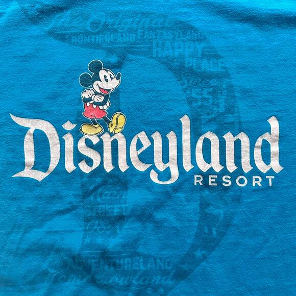Y2K Disneyland Resort Mickey Mouse Graphic Small Blue Short Sleeve T Shirt - Picture 5 of 6
